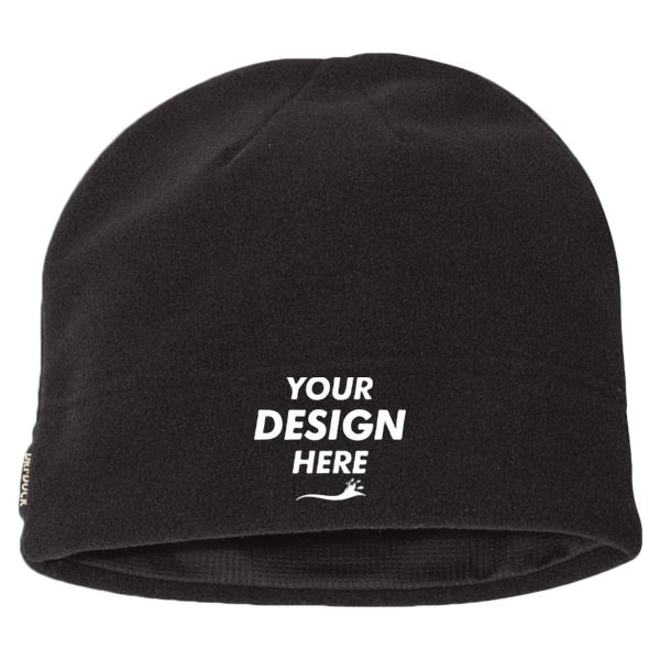 DRI DUCK Epic Performance Beanie, Black, Front view, Mockup