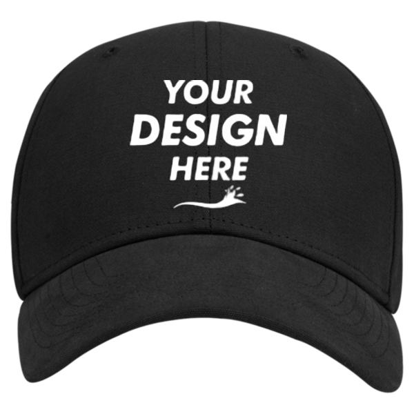 DRI DUCK Legend Cap, Black, Front view, Mockup