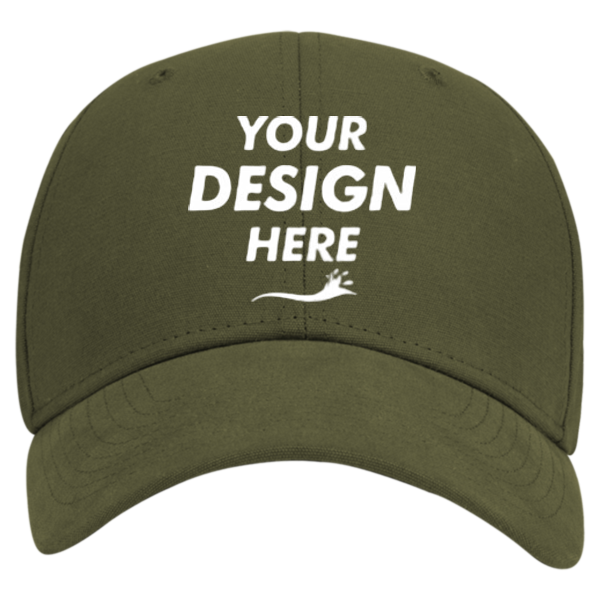 DRI DUCK Legend Cap, Olive Green, Front view, Mockup