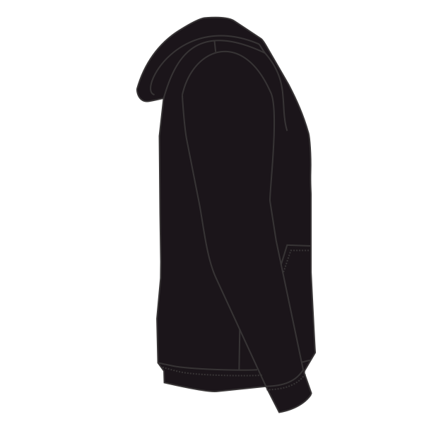 DRI DUCK Men's Cheyenne Boulder Cloth™ Hooded Jacket with Tricot Quilt Lining, Black, Right Sleeve (Long) view