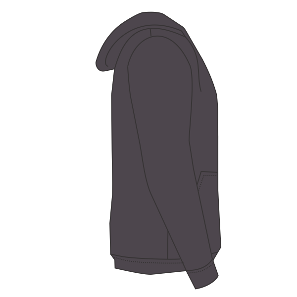 DRI DUCK Men's Cheyenne Boulder Cloth™ Hooded Jacket with Tricot Quilt Lining, Charcoal, Right Sleeve (Long) view