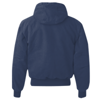 DRI DUCK Men's Cheyenne Boulder Cloth™ Hooded Jacket with Tricot Quilt Lining, Navy, Back view