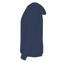 DRI DUCK Men's Cheyenne Boulder Cloth™ Hooded Jacket with Tricot Quilt Lining, Navy, Left Sleeve (Long) view