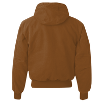 DRI DUCK Men's Cheyenne Boulder Cloth™ Hooded Jacket with Tricot Quilt Lining, Saddle, Back view