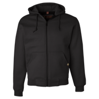 DRI DUCK Men's Crossfire Heavyweight Power Fleece Hooded Jacket with Thermal Lining, Black, Front view