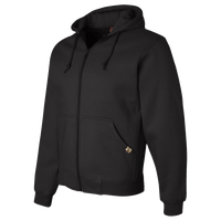 DRI DUCK Men's Crossfire Heavyweight Power Fleece Hooded Jacket with Thermal Lining, Black, Left Sleeve view