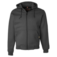 DRI DUCK Men's Crossfire Heavyweight Power Fleece Hooded Jacket with Thermal Lining, Dark Oxford, Front view