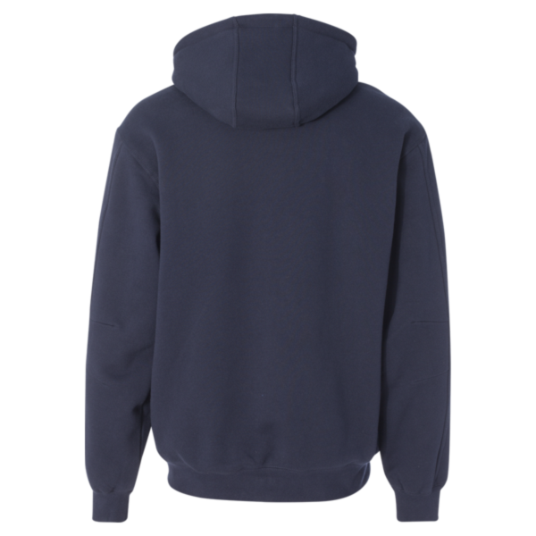DRI DUCK Men's Crossfire Heavyweight Power Fleece Hooded Jacket with Thermal Lining, Navy, Back view