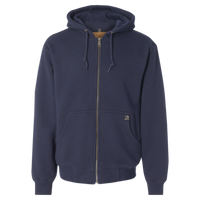 DRI DUCK Men's Crossfire Heavyweight Power Fleece Hooded Jacket with Thermal Lining, Navy, Front view