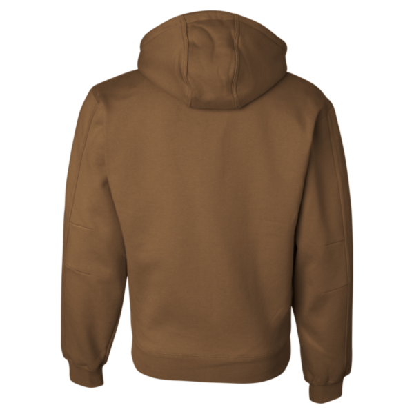 DRI DUCK Men's Crossfire Heavyweight Power Fleece Hooded Jacket with Thermal Lining, Saddle, Back view