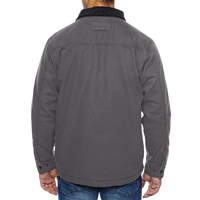 DRI DUCK Men's Endeavor Canyon Cloth™ Canvas Jacket with Sherpa Lining, Charcoal, Back view
