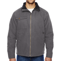 DRI DUCK Men's Endeavor Canyon Cloth™ Canvas Jacket with Sherpa Lining, Charcoal, Front view
