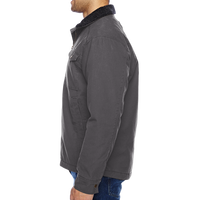 DRI DUCK Men's Endeavor Canyon Cloth™ Canvas Jacket with Sherpa Lining, Charcoal, Left Sleeve view