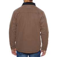 DRI DUCK Men's Endeavor Canyon Cloth™ Canvas Jacket with Sherpa Lining, Field Khaki, Back view