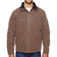 DRI DUCK Men's Endeavor Canyon Cloth™ Canvas Jacket with Sherpa Lining, Field Khaki, Front view