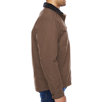 DRI DUCK Men's Endeavor Canyon Cloth™ Canvas Jacket with Sherpa Lining, Field Khaki, Right Sleeve view