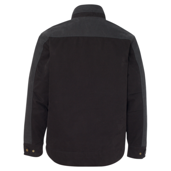DRI DUCK Men's Horizon Boulder Cloth™ Canvas Jacket, Black / Charcoal, Back view