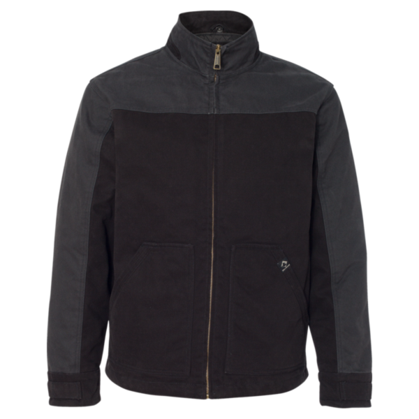 DRI DUCK Men's Horizon Boulder Cloth™ Canvas Jacket, Black / Charcoal, Front view