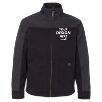 DRI DUCK Men's Horizon Boulder Cloth™ Canvas Jacket, Black / Charcoal, Front view, Mockup