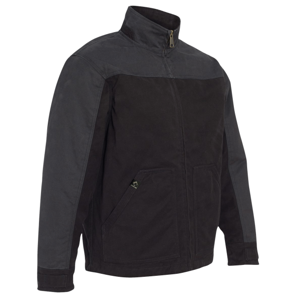 DRI DUCK Men's Horizon Boulder Cloth™ Canvas Jacket, Black / Charcoal, Right Sleeve view