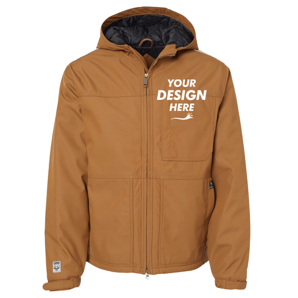 DRI DUCK Men's Kodiak Jacket, Saddle, Front view, Mockup