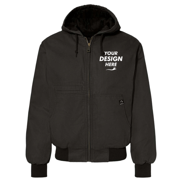 DRI DUCK Men's Laramie Power Move Jacket, Black, Front view, Mockup
