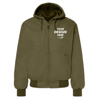 DRI DUCK Men's Laramie Power Move Jacket, Olive, Front view, Mockup