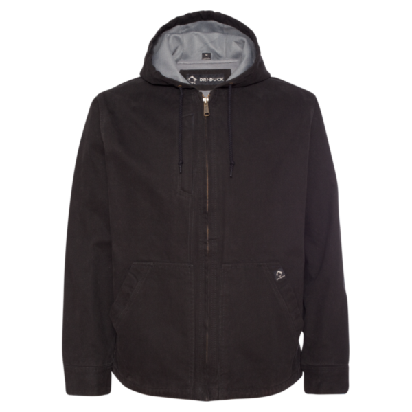 DRI DUCK Men's Laredo Boulder Cloth™ Canvas Jacket with Thermal Lining, Black, Front view