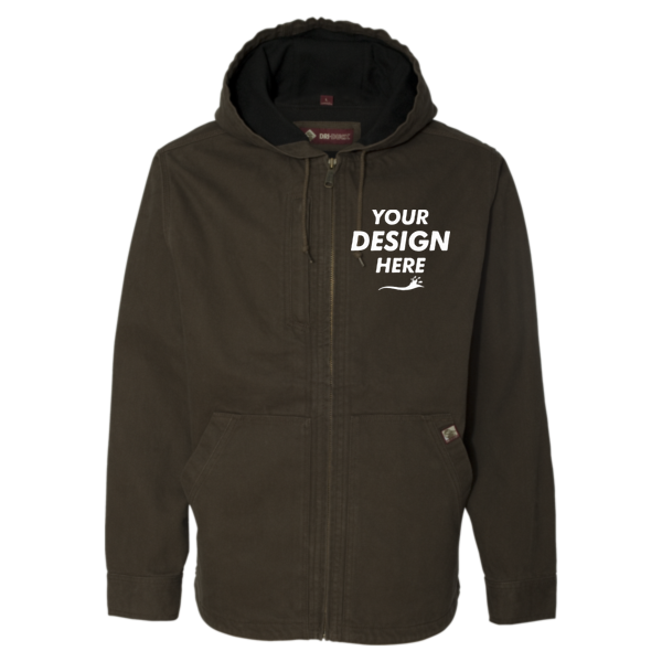 DRI DUCK Men's Laredo Boulder Cloth™ Canvas Jacket with Thermal Lining, Tobacco, Front view, Mockup