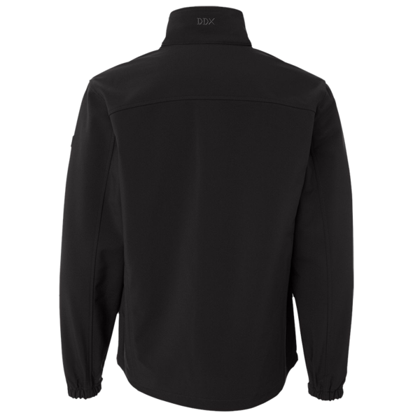 DRI DUCK Men's Motion Soft Shell Jacket, Black / Black, Back view
