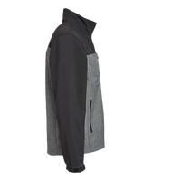 DRI DUCK Men's Motion Soft Shell Jacket, Black Heather / Black, Right Sleeve view