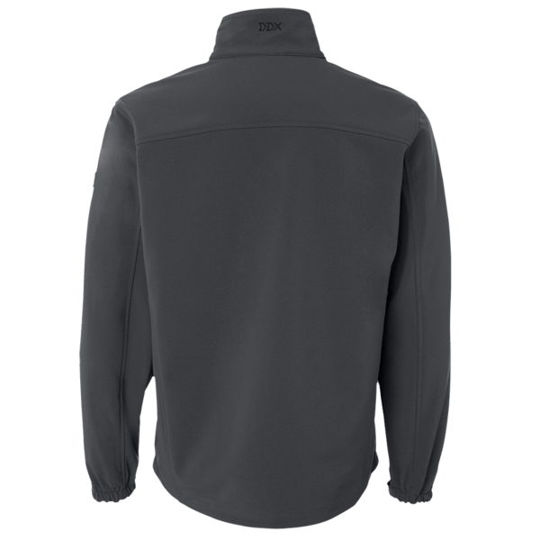 DRI DUCK Men's Motion Soft Shell Jacket, Charcoal / Charcoal, Back view