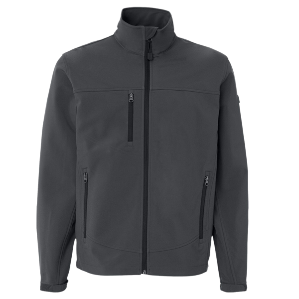 DRI DUCK Men's Motion Soft Shell Jacket, Charcoal / Charcoal, Front view