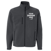 DRI DUCK Men's Motion Soft Shell Jacket, Charcoal / Charcoal, Front view, Mockup