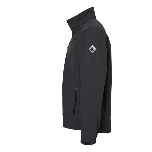 DRI DUCK Men's Motion Soft Shell Jacket, Charcoal / Charcoal, Left Sleeve view