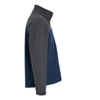 DRI DUCK Men's Motion Soft Shell Jacket, Deep Blue / Charcoal, Right Sleeve view