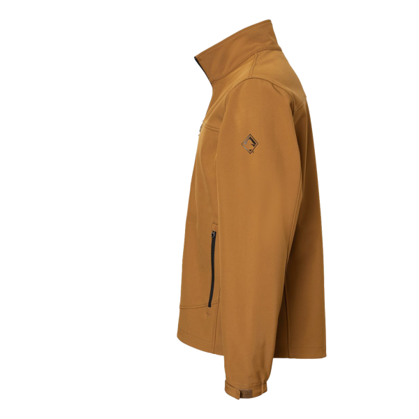 DRI DUCK Men's Motion Soft Shell Jacket, Saddle / Saddle, Left Sleeve view