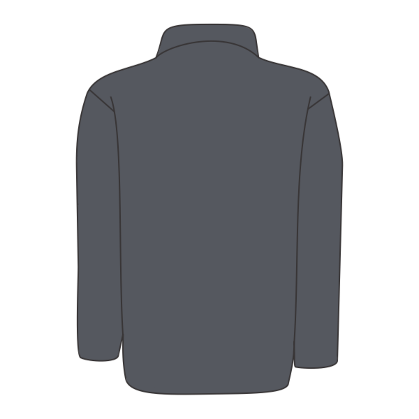 DRI DUCK Men's Ranger Melange Fleece Pullover, Charcoal, Back view