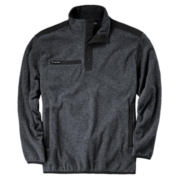 DRI DUCK Men's Ranger Melange Fleece Pullover, Charcoal, Front view