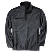 DRI DUCK Men's Ranger Melange Fleece Pullover, Charcoal, Front view