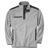 DRI DUCK Men's Ranger Melange Fleece Pullover, Platinum, Front view