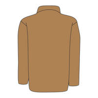 DRI DUCK Men's Ranger Melange Fleece Pullover, Saddle, Back view