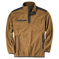 DRI DUCK Men's Ranger Melange Fleece Pullover, Saddle, Front view