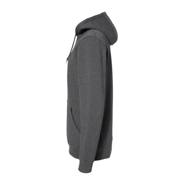 DRI DUCK Men's Woodland Fleece Hooded Pullover, Dark Oxford, Left Sleeve view