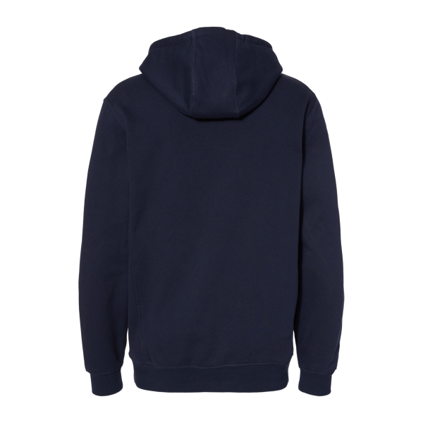 DRI DUCK Men's Woodland Fleece Hooded Pullover, Navy, Back view