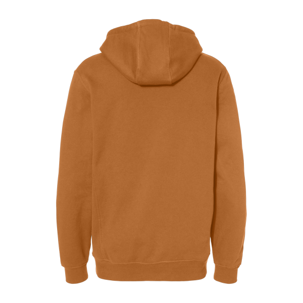 DRI DUCK Men's Woodland Fleece Hooded Pullover, Saddle, Back view