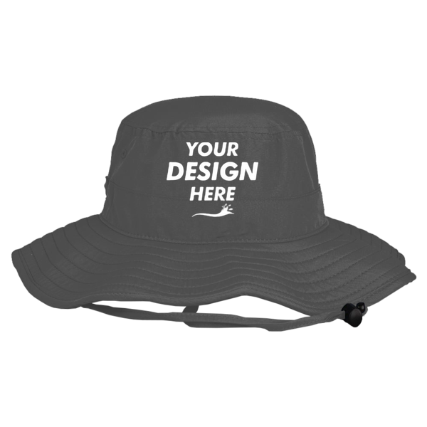 DRI DUCK Ripstop Booney, Charcoal, Front view, Mockup