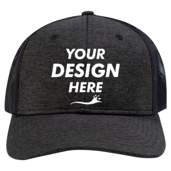DRI DUCK Rover Trucker Cap, Black, Front view, Mockup