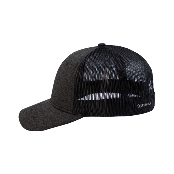 DRI DUCK Rover Trucker Cap, Black, Left Side view