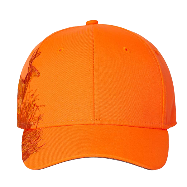 DRI DUCK Running Buck Cap, Blaze Orange -Buck / Blaze Orange -Buck, Front view